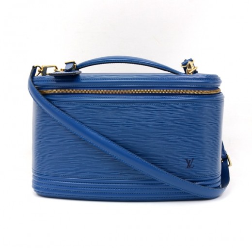 Louis Vuitton Nice Train Case Epi Leather Blue