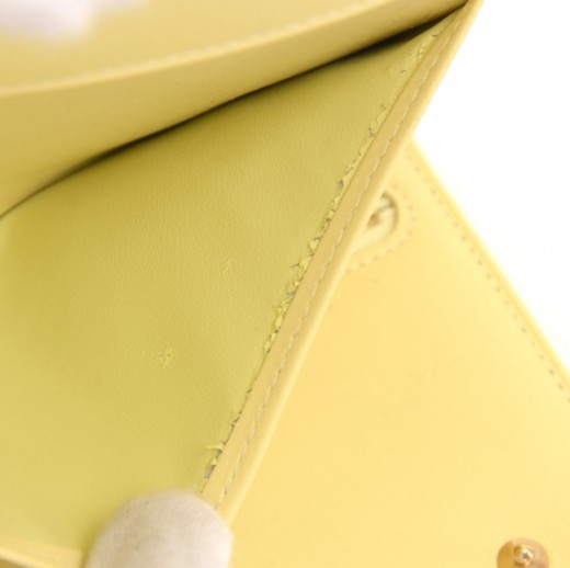 Louis Vuitton, Bags, Authentic Louis Vuitton Vernis Walker Shoulder Bag  Yellow W Dust Bag Vintage
