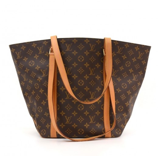 AUTHENTIC LOUIS VUITTON SHOPPING BAG TOTE BROWN