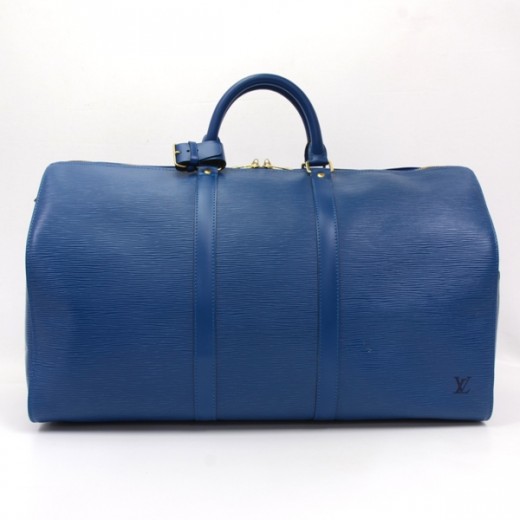 Pre-owned Louis Vuitton Travel Bag In Blue