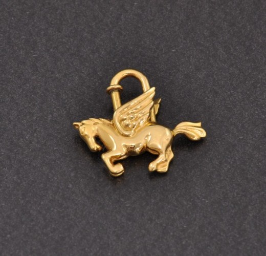 Hermes Cadena Pegasus Horse Motif Bag Charm Lock