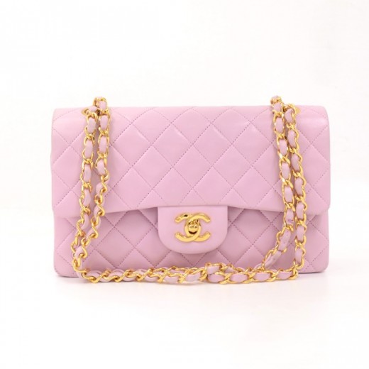 Chanel Chanel 2.55 9 Double Flap Pink Quilted Leather Shoulder Bag