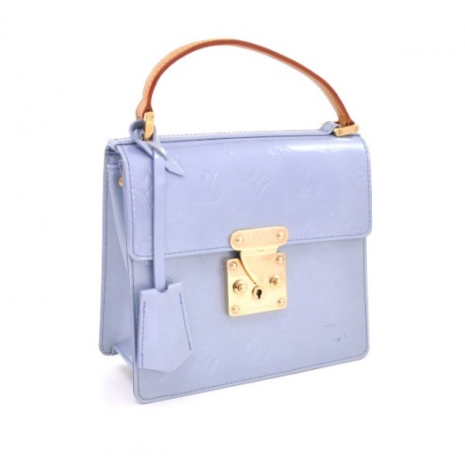 Louis Vuitton Louis Vuitton Spring Street Blue Vernis Leather Handbag