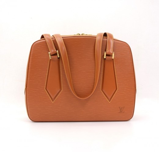 Louis+Vuitton+Voltaire+Shoulder+Bag+Brown+Epi+Leather for sale online