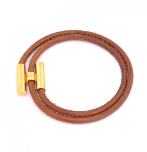 Wrap Me Bracelet in Brown Leather with Carabiner Closure in Stainless Steel   Luxury Bracelets  Montblanc GE