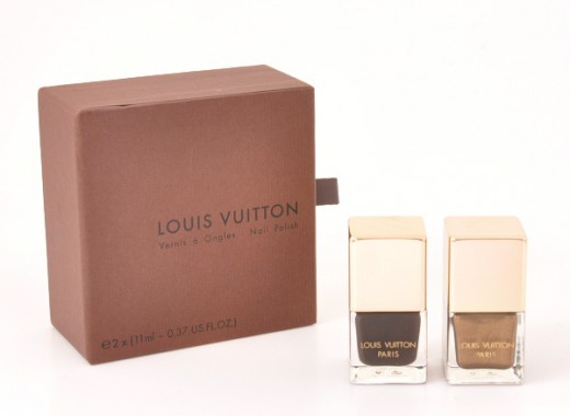 Louis Vuitton Nail Polish GOLD & BROWN Duo