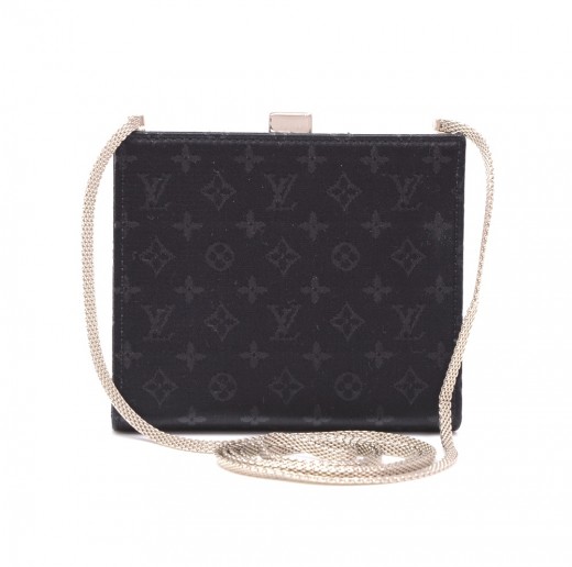 Louis Vuitton Monogram Black Satin 2in1 Evening Clutch Flap Chain Shoulder  Bag For Sale at 1stDibs  black evening bag louis vuitton evening bag louis  vuitton evening clutch
