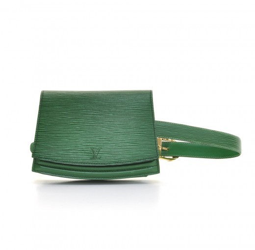 Heritage Vintage: Louis Vuitton Green Epi Leather Belt Size 85/34., Lot  #78013