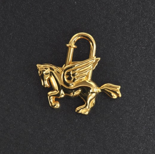 Hermes Cadena Pegasus Horse Motif Bag Charm Lock