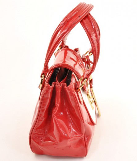 LOUIS VUITTON, red and white patent leather bag, Cruise Sac Vernis  Bicolore rouge. - Bukowskis