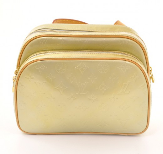 Murray patent leather backpack Louis Vuitton Yellow in Patent