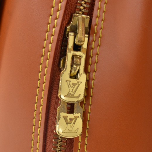 LOUIS VUITTON Sorbonne Cipango Gold Brown Epi Leather Document Hand Bag F03