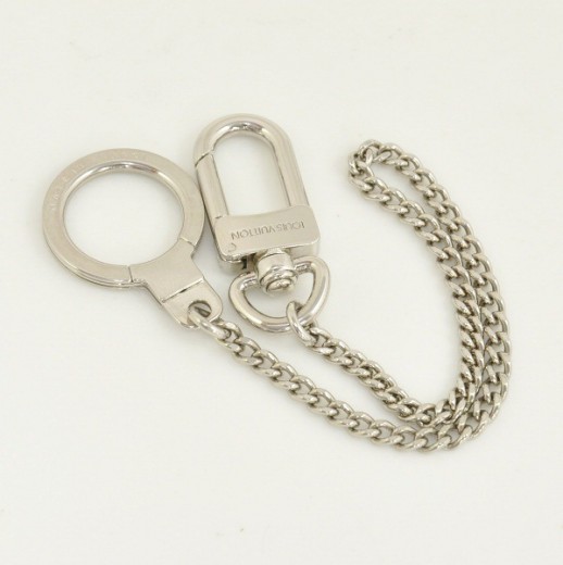 LOUIS VUITTON Pochette Extender Key Ring Silver 163615