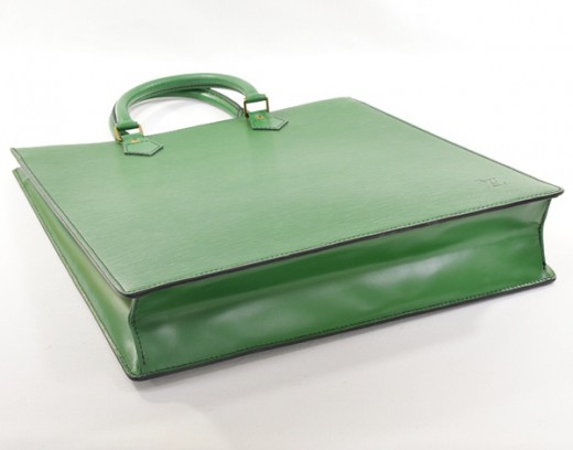 Louis Vuitton Louis Vuitton Green Sac Plat Epi Leather Handbag F1