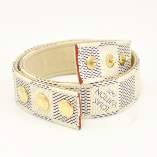 Louis Vuitton Louis Vuitton Azur White Canvas Double Wrap Bracelet