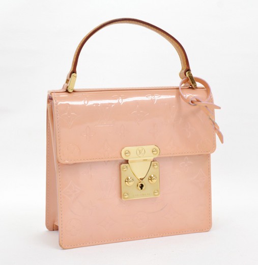 LOUIS VUITTON Vernis Spring Street Hand Bag Marshmallow Pink M91033 Auth  st096 Patent leather ref.460733 - Joli Closet