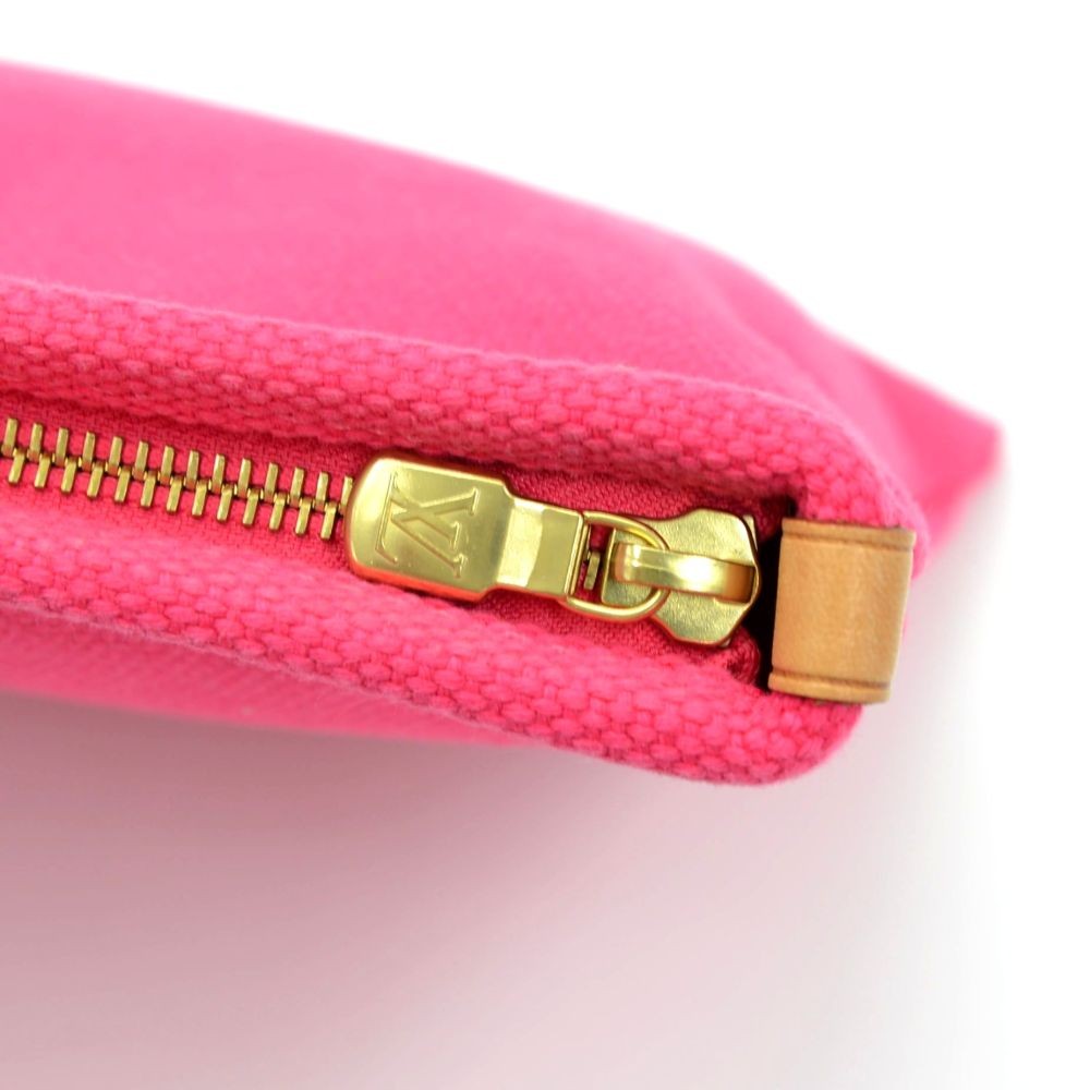 Key pouch cloth clutch bag Louis Vuitton Pink in Cloth - 25251399