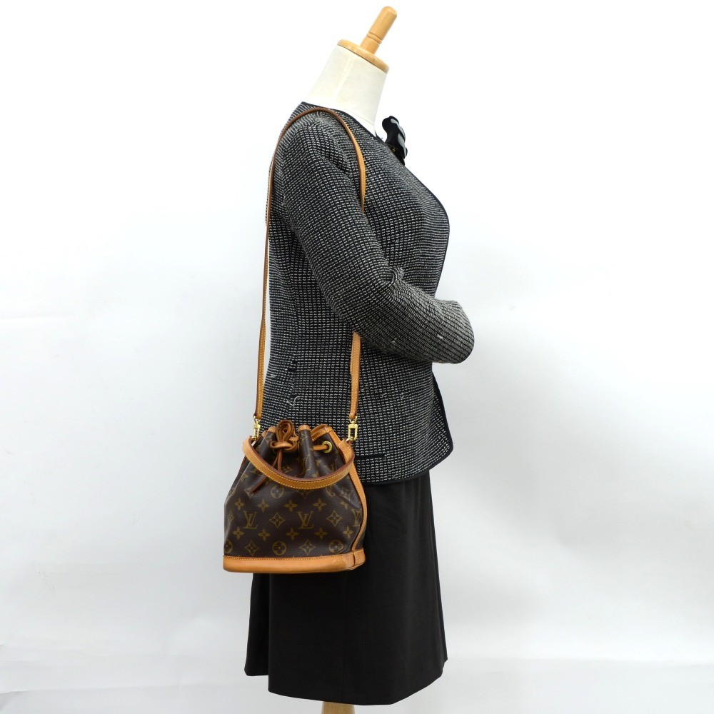 Louis Vuitton Louis Vuitton Mini Noe Monogram Canvas Hand Bag + Strap