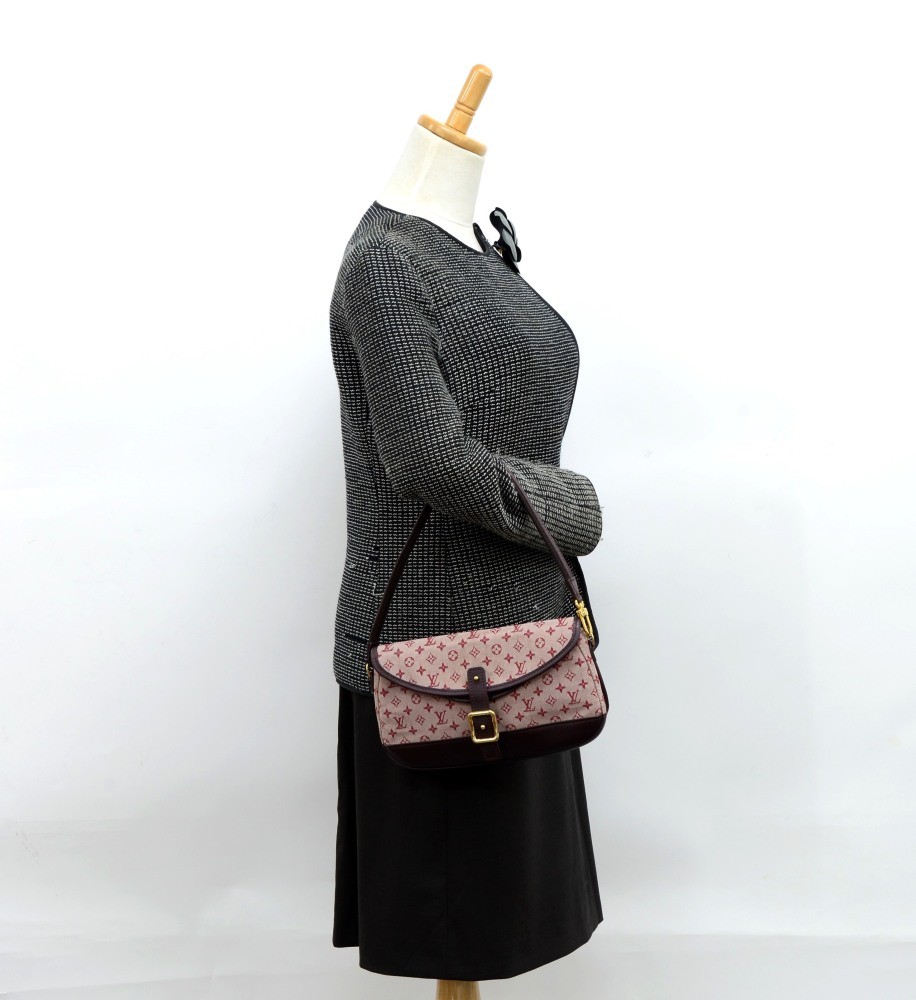 Louis Vuitton Blue Mini Lin Monogram Marjorie GM Shoulder Bag For