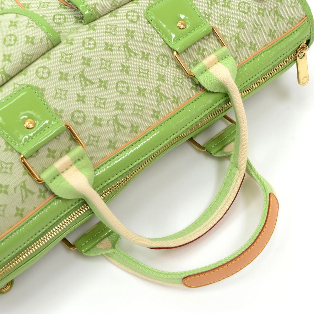 Louis Vuitton Green Canvas Fabric Mini Lin Sac Mary Kate Shoulder