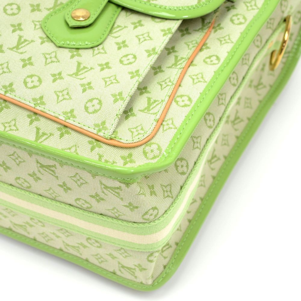 Louis Vuitton Green Monogram Mini Lin Sac Mary Kate 48H Satchel