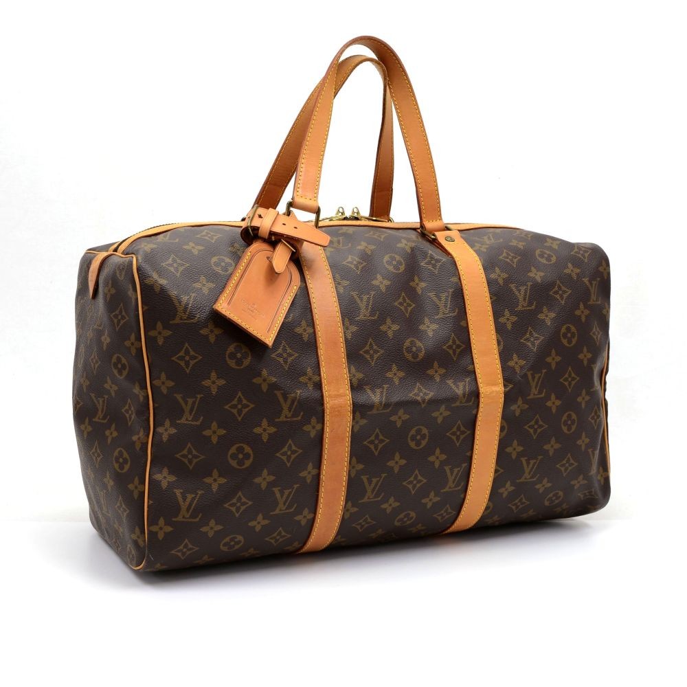 Authentic Louis Vuitton Monogram Sac Souple 45 Hand Boston Bag