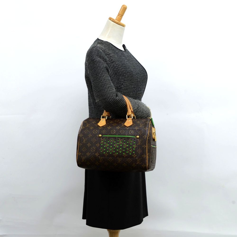 Louis Vuitton Perforated Speedy 30 Green Bag - ShopperBoard