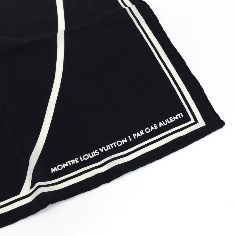 Louis Vuitton Silk Scarf Gae Aulenti Monterey 1988 Black Used from