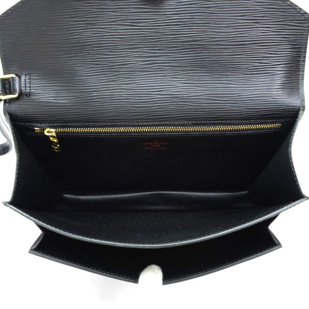 Louis Vuitton Louis Vuitton Sellier Dragonne Black Epi Leather