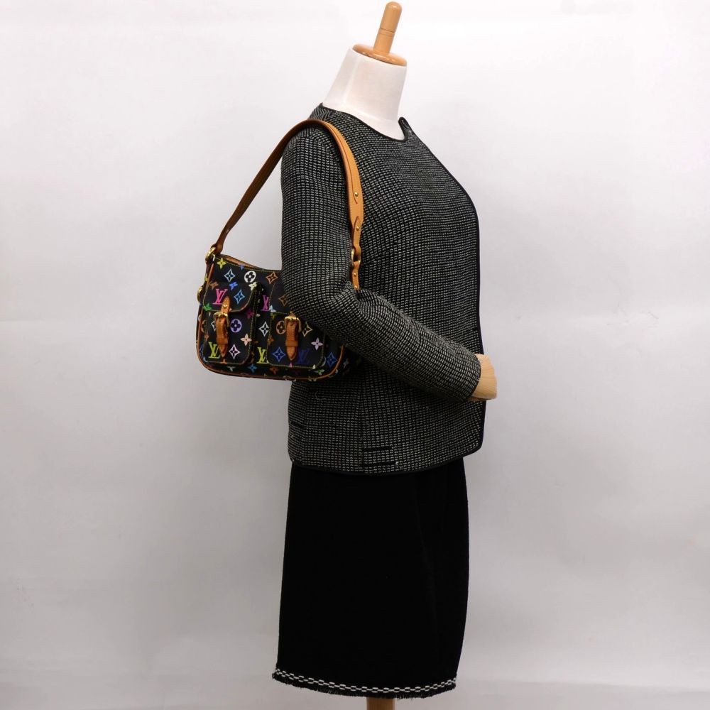 Louis Vuitton Lodge PM Black Multicolor Shoulder Bag