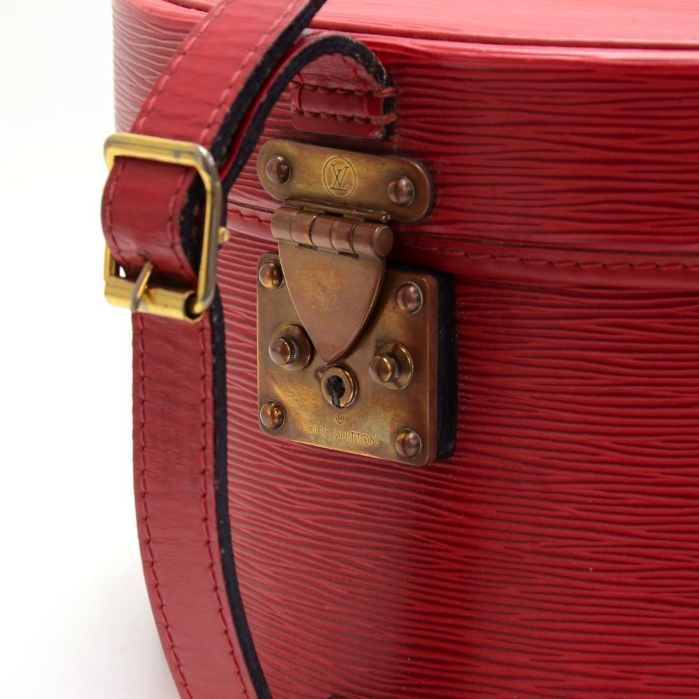 Louis Vuitton Boite Chapeaux 50 Hat Box Red Epi Leather Luggage
