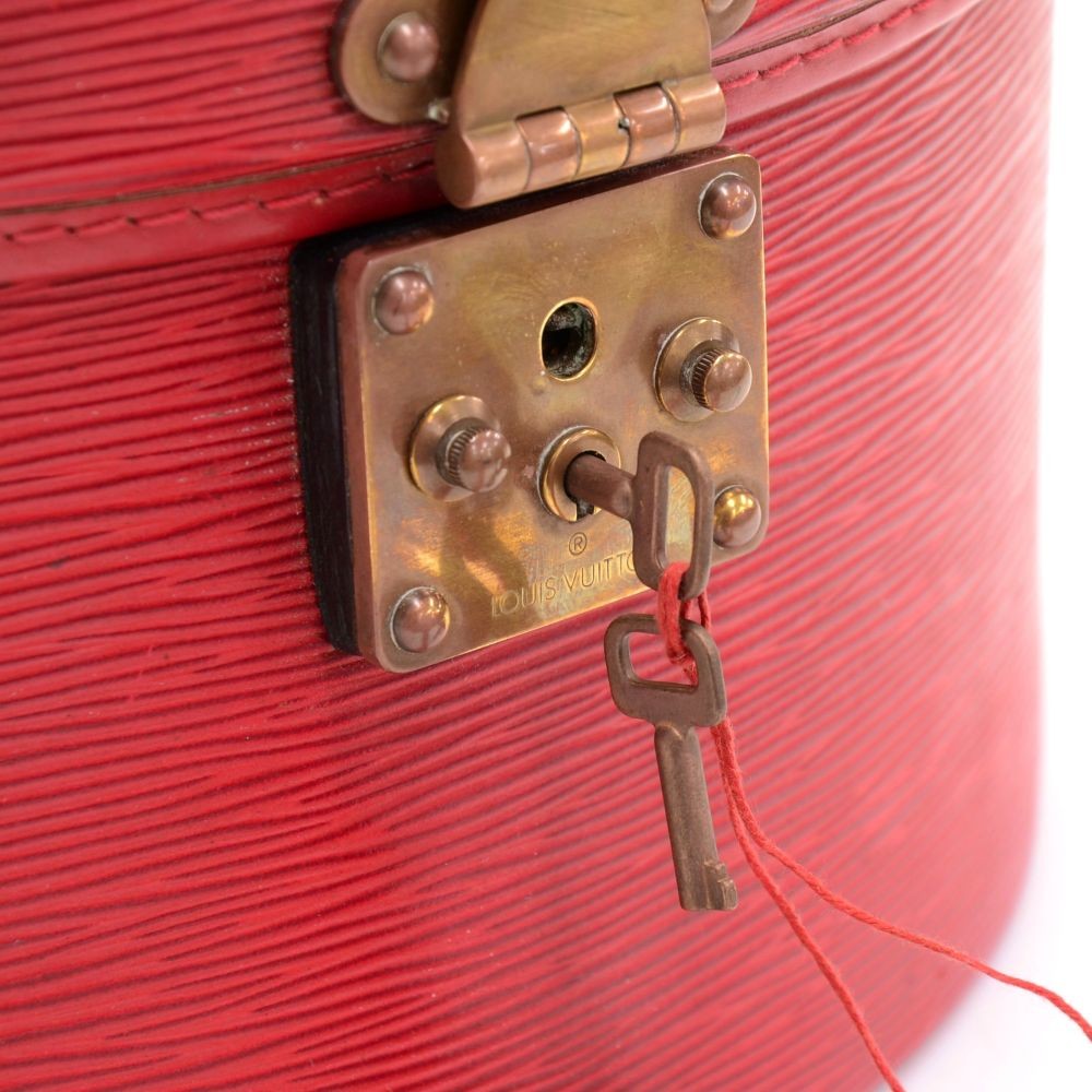 Louis Vuitton Red Epi Leather Hardsided Boite Pharmacie Train Case