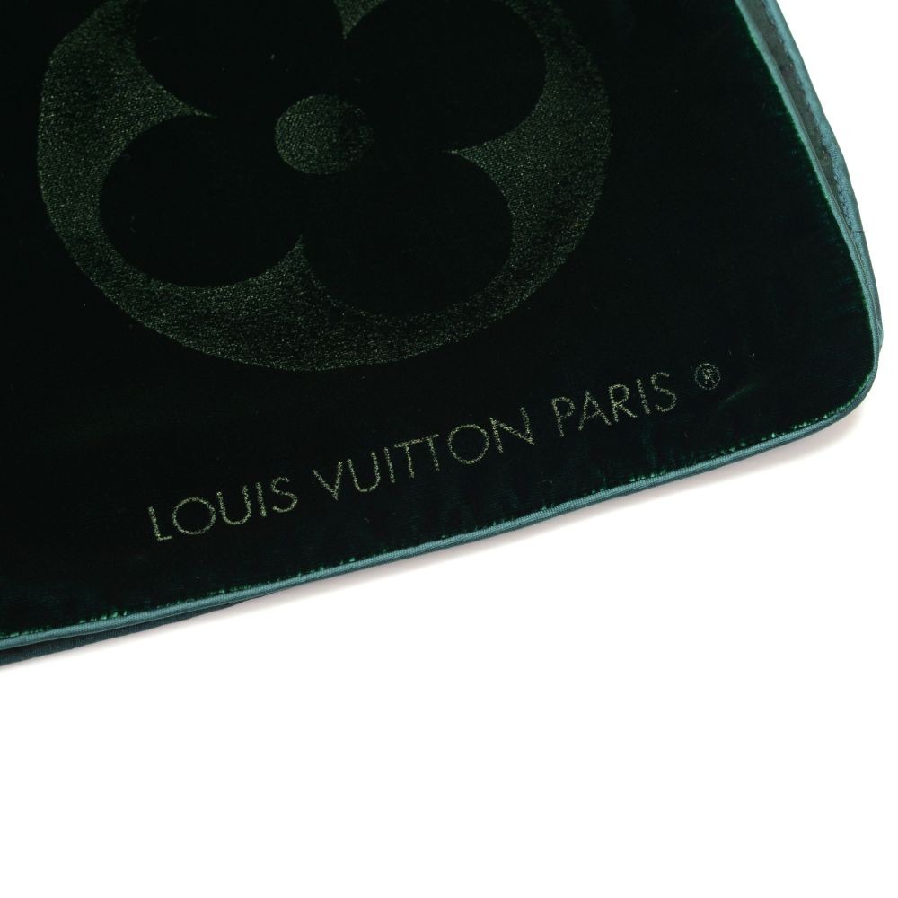 Louis Vuitton Louis Vuitton Large Monogram Green Velvet Scarf Muffler