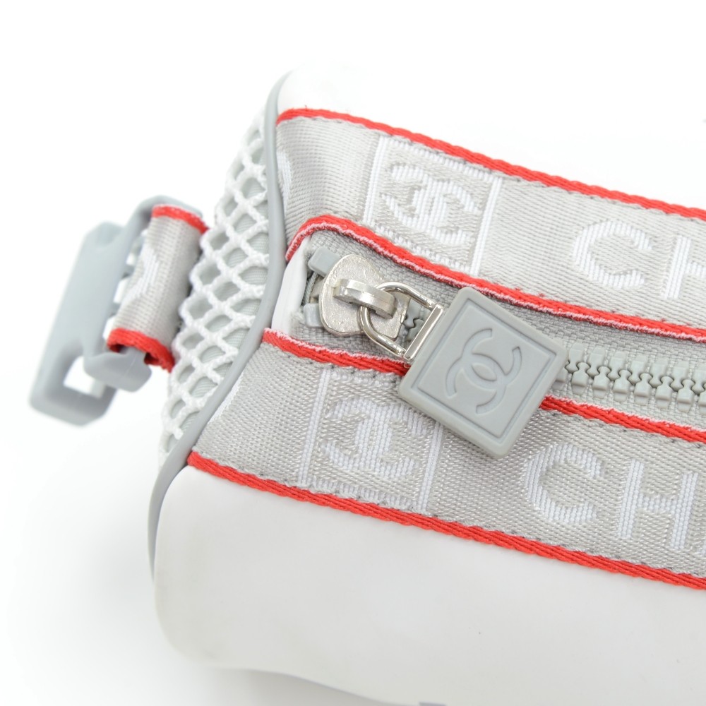 Chanel Chanel Sports Line White Rubber x Nylon Hand Pochette Bag
