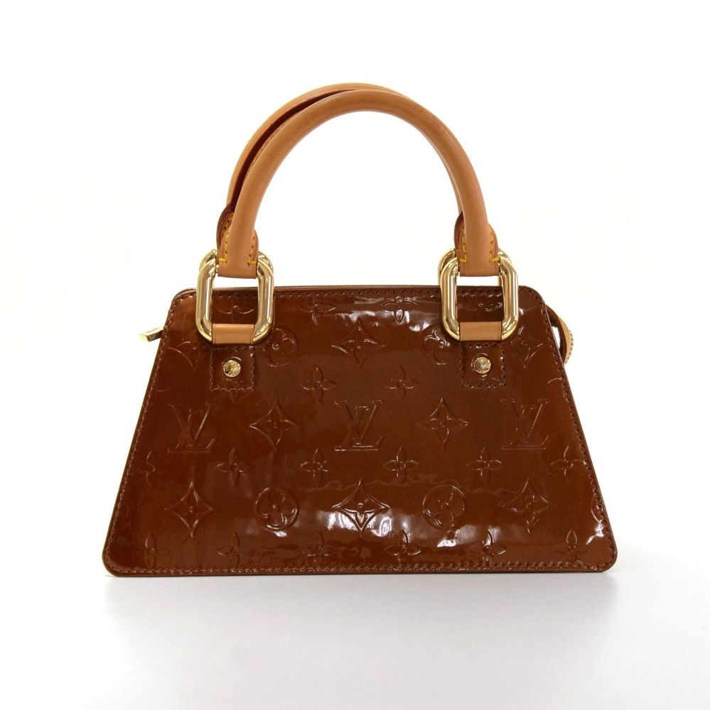 Florentine patent leather handbag Louis Vuitton Brown in Patent leather -  35748510