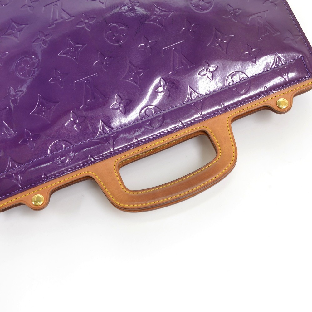Catalina patent leather handbag Louis Vuitton Purple in Patent