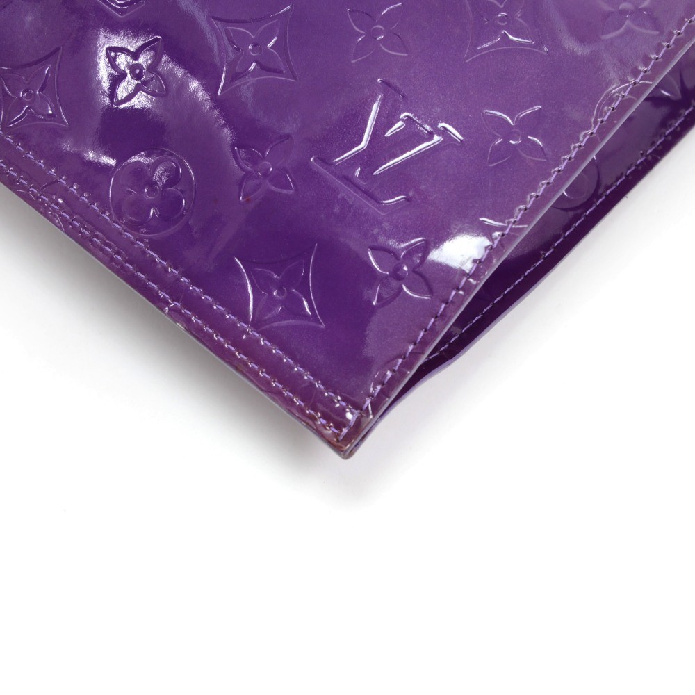LOUIS VUITTON Monogram Vernis Stanton Tote Bag Purple M91079 LV
