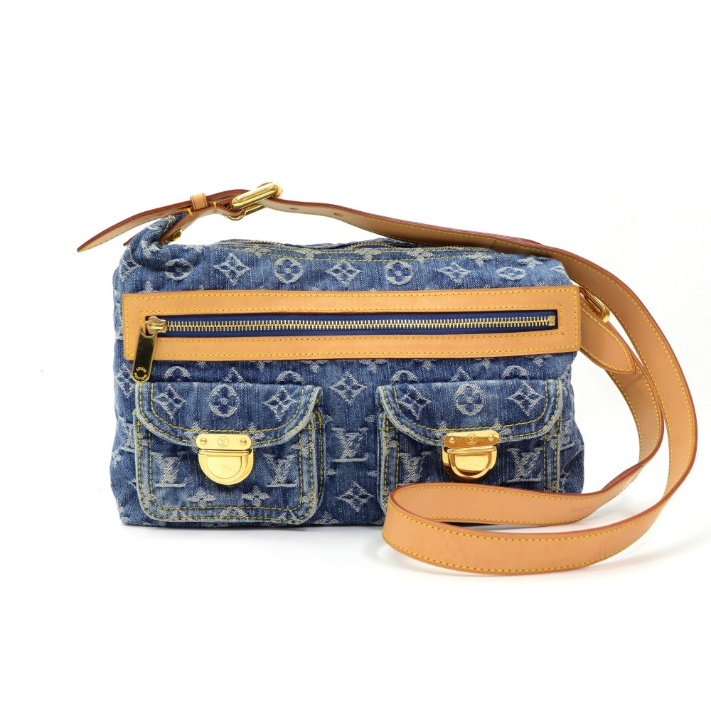 Louis Vuitton, Bags, Louis Vuitton Monogram Denim Baggy Pm Handbag Bag  Purse Authentic