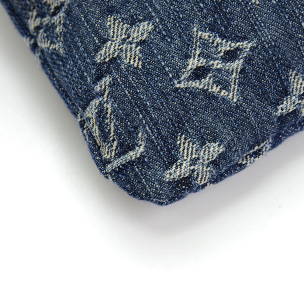 Louis Vuitton Blue Denim Monogram Denim Small Zippy Wallet