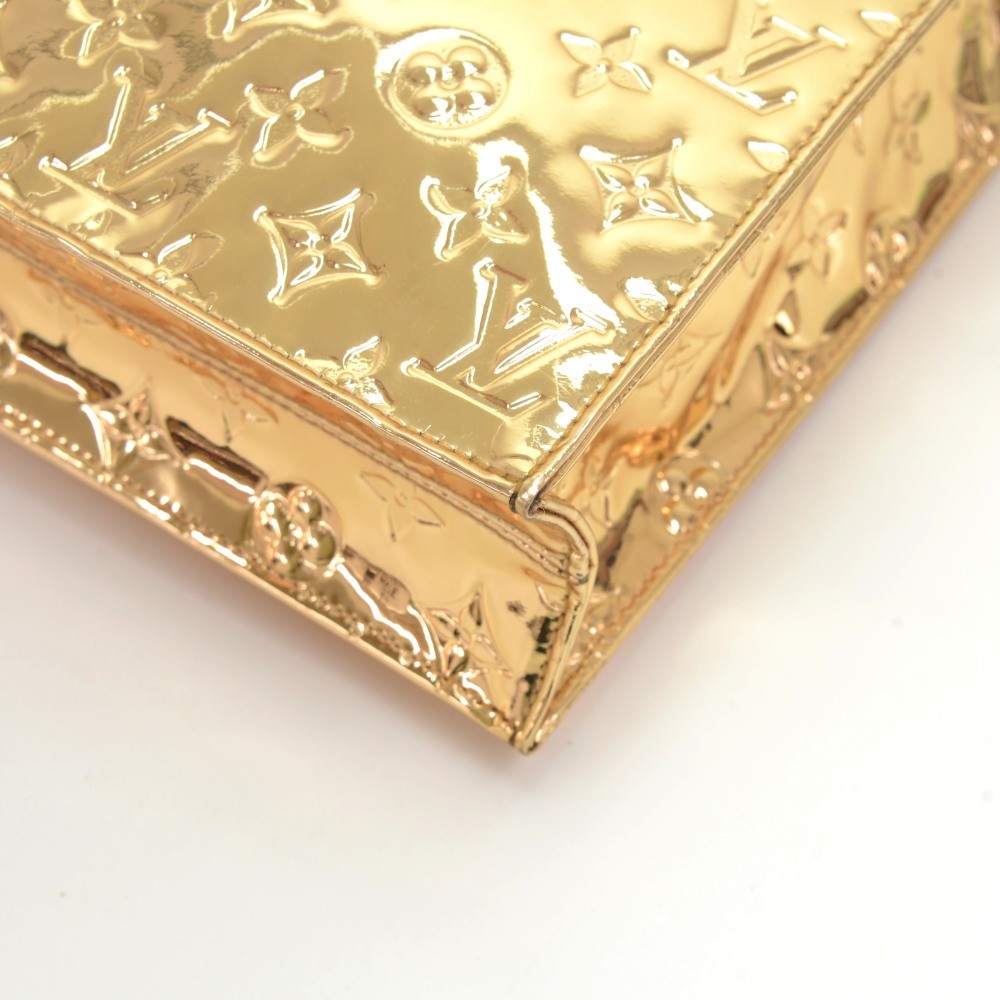 Louis Vuitton Tote Bag Gold Mirror Sac Plat Monogram Ｍ40268 Ornament Auth  New