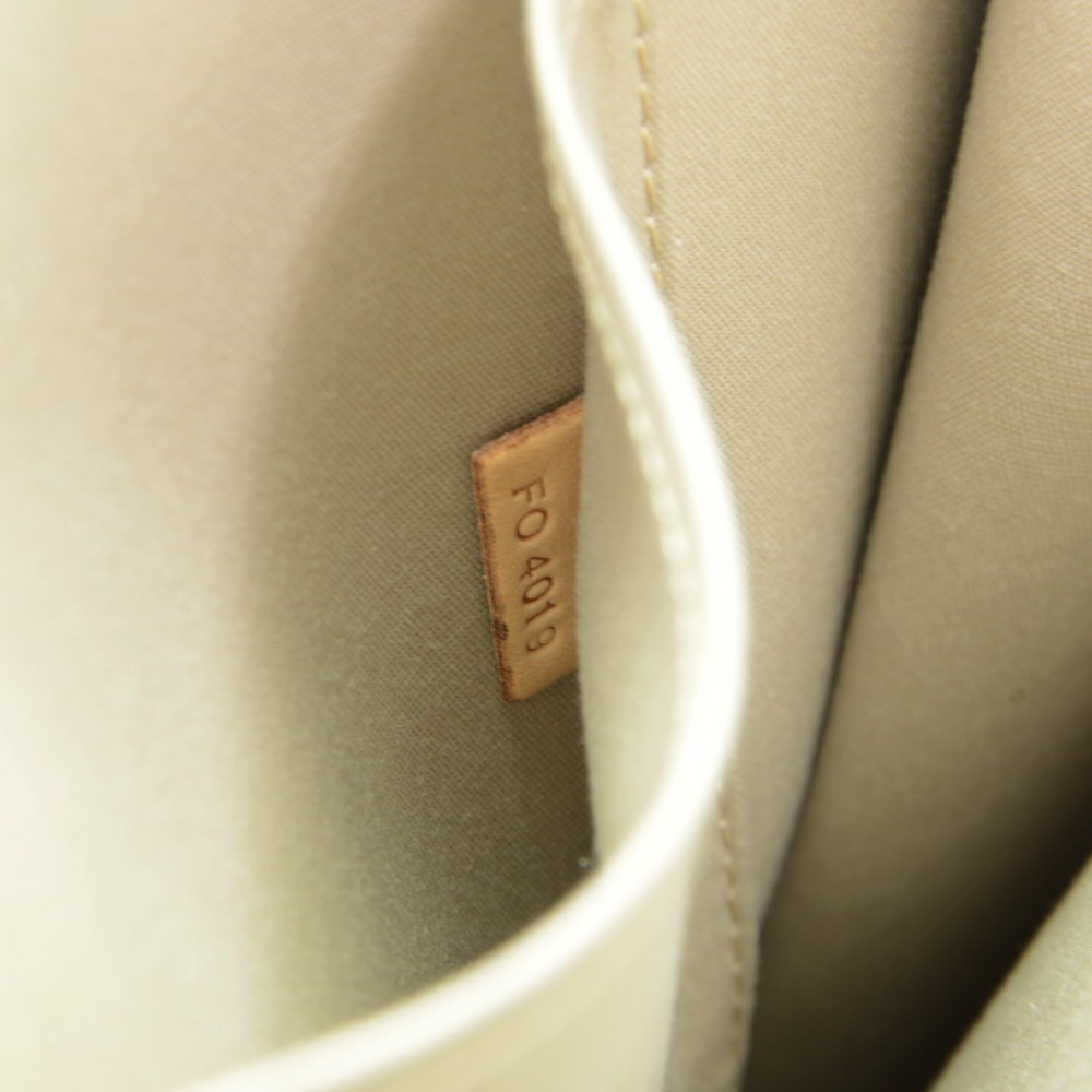 Auth Louis Vuitton Sac Plat Silver tone Monogram Mirror Tote Hand Bag  1D070090n"