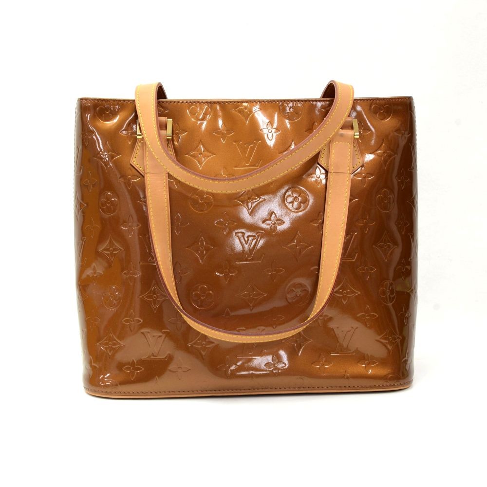 Louis Vuitton Bronze Monogram Vernis Houston Bag at Jill's Consignment
