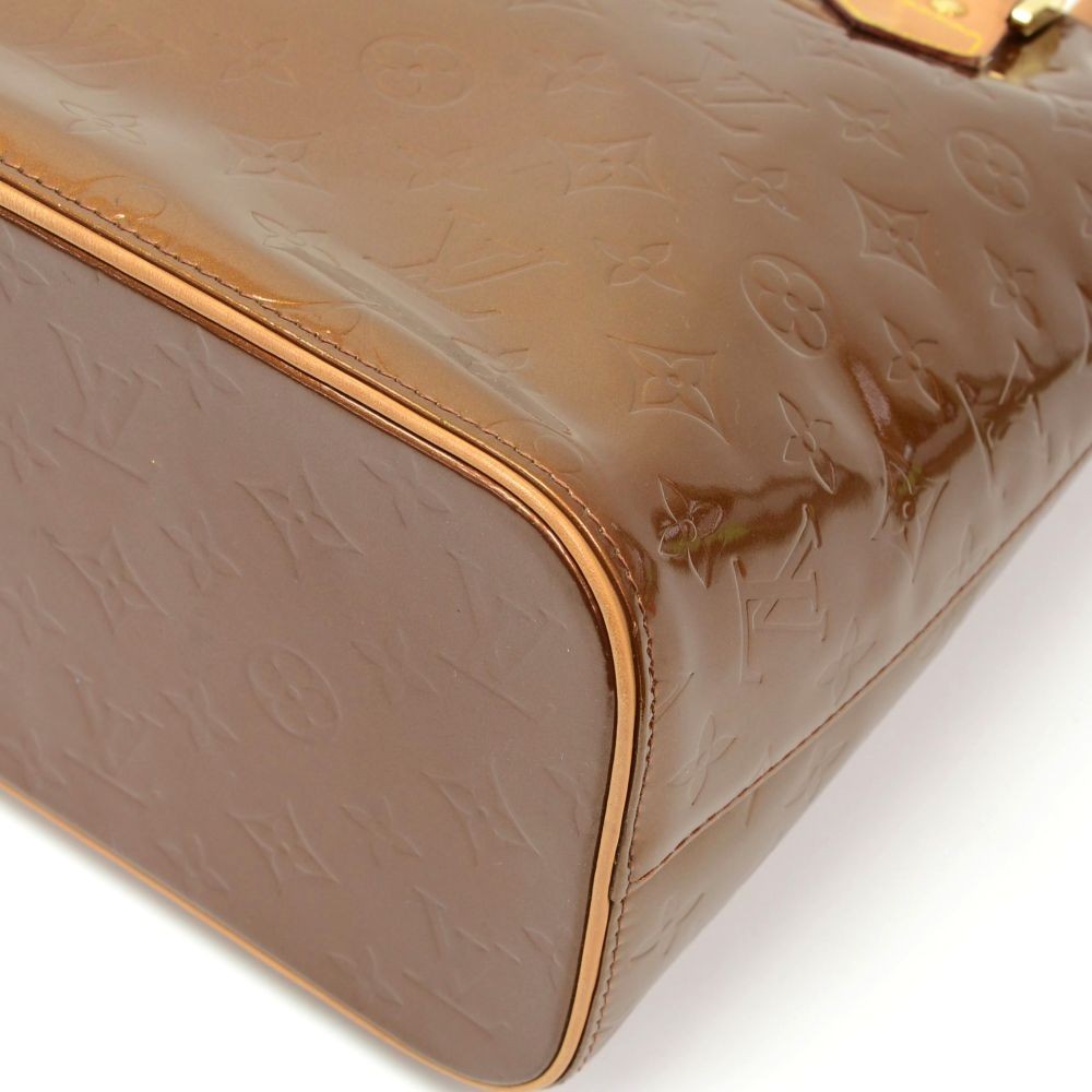 Louis Vuitton Brown Monogram Vernis Houston Bronze Leather Patent leather  ref.660127 - Joli Closet