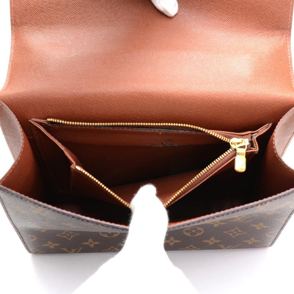 Malesherbes leather handbag Louis Vuitton Brown in Leather - 25467436
