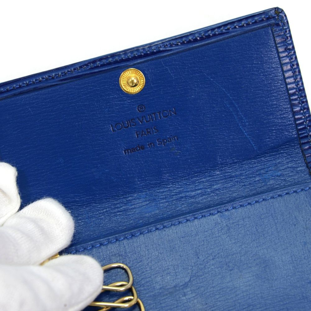 Pre-Owned LOUIS VUITTON Vintage Blue Epi Key Holder – Valamode