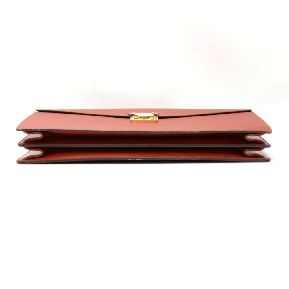 Auth Louis Vuitton Epi Serviette Ambassadeur Brown Briefcase M54418 LV  8981F