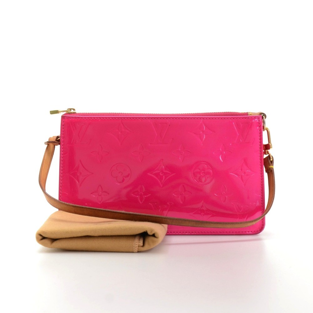 Louis Vuitton Louis Vuitton Pink Vernis Flower Lexington Handbag V564