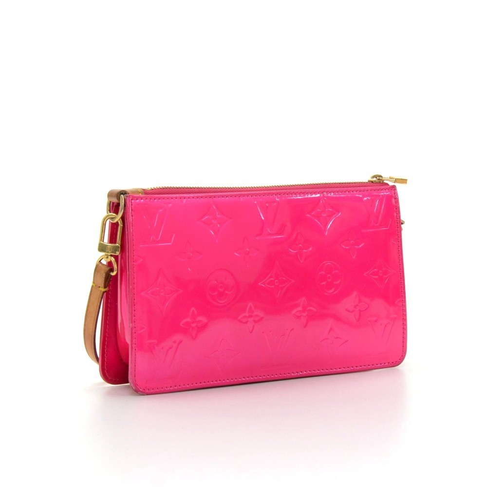 LOUIS VUITTON Monogram Vernis Lexington Marshmallow Pink Pouchette Bag –  LuxuryPromise