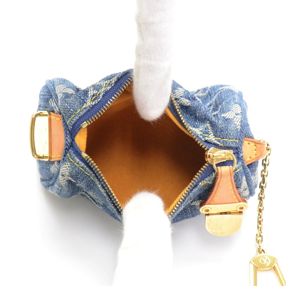 Louis Vuitton Blue Denim Monogram Denim Mini Speedy Key and Bag Charm -  Yoogi's Closet
