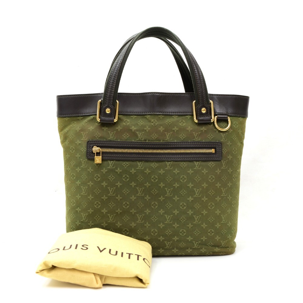 Louis Vuitton Lucille PM Dark Green Khaki Monogram Mini Canvas Hand Bag at  1stDibs